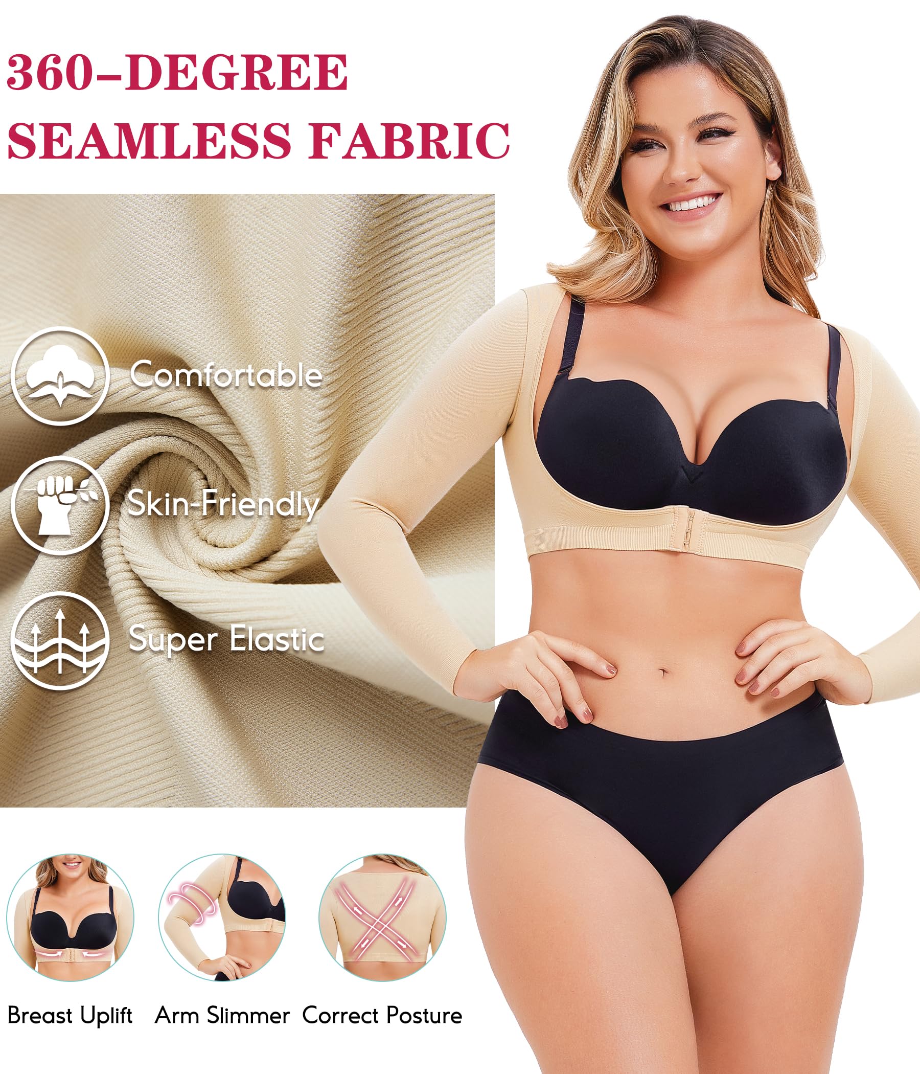 Seamless Slimming Arm Shaper & Compression Vest - Posture Corrector, Unisex Shapewear
