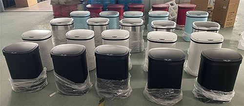 Miniatura 8 de BLKMTY Bote de basura de acero inoxidable de 13 galones con tapa, rojo, 50L