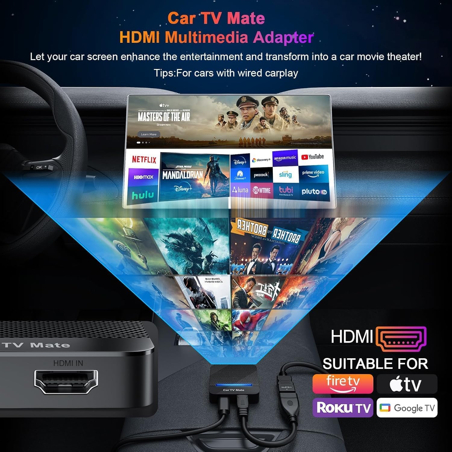 Adapter CarPlay per Auto 2025 Wirelesstablet - Dettaglio