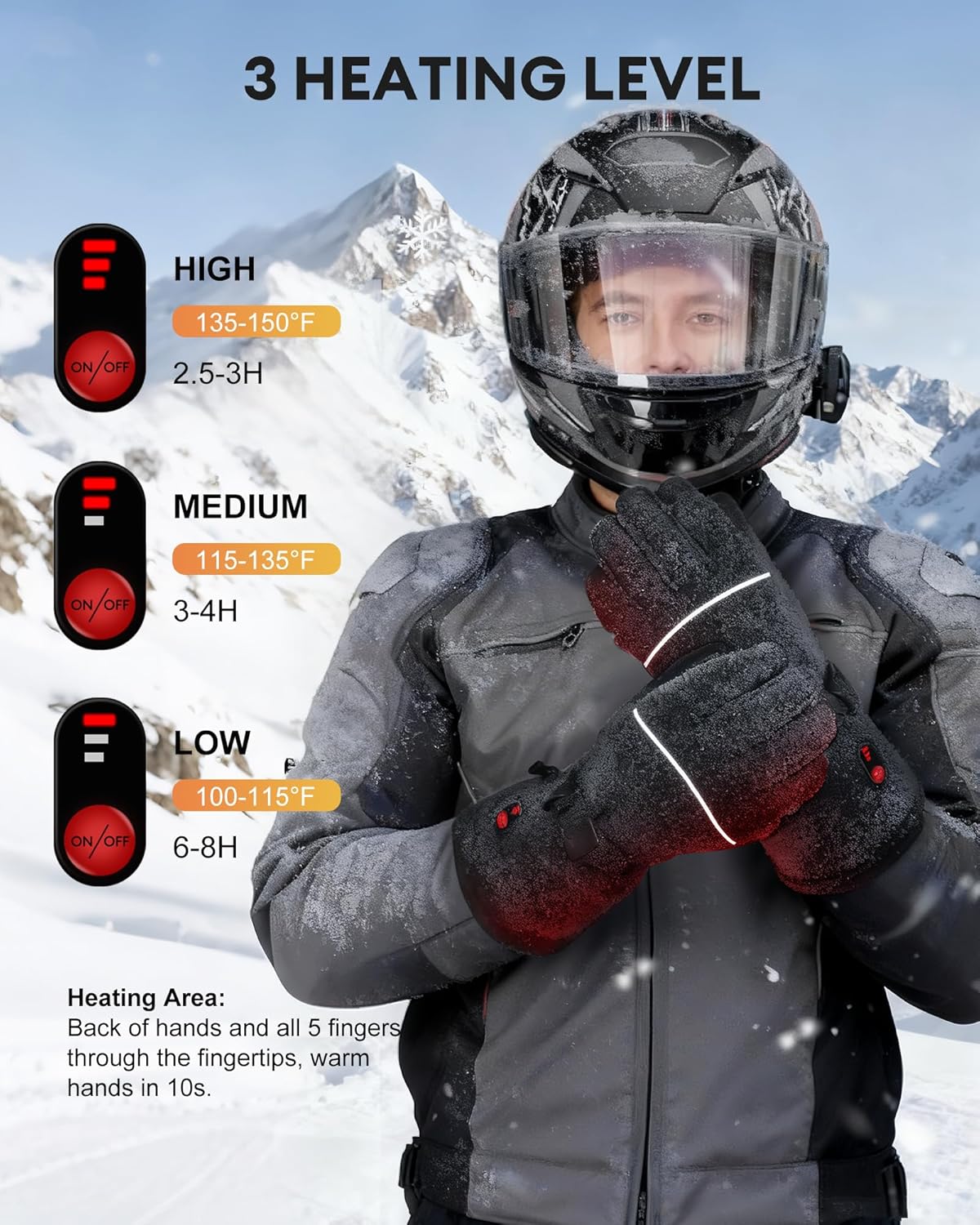 LOFINIMO Heated Gloves Waterproof Layer