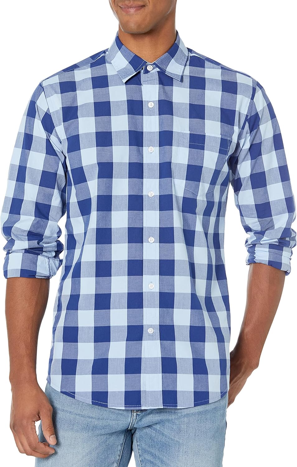 Amazon Essentials Men’s Long-Sleeve Casual Poplin...