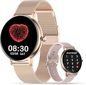 Montre Connectée Femme Avec Appel Bluetooth 5.2, Lucky 1.2" Écran