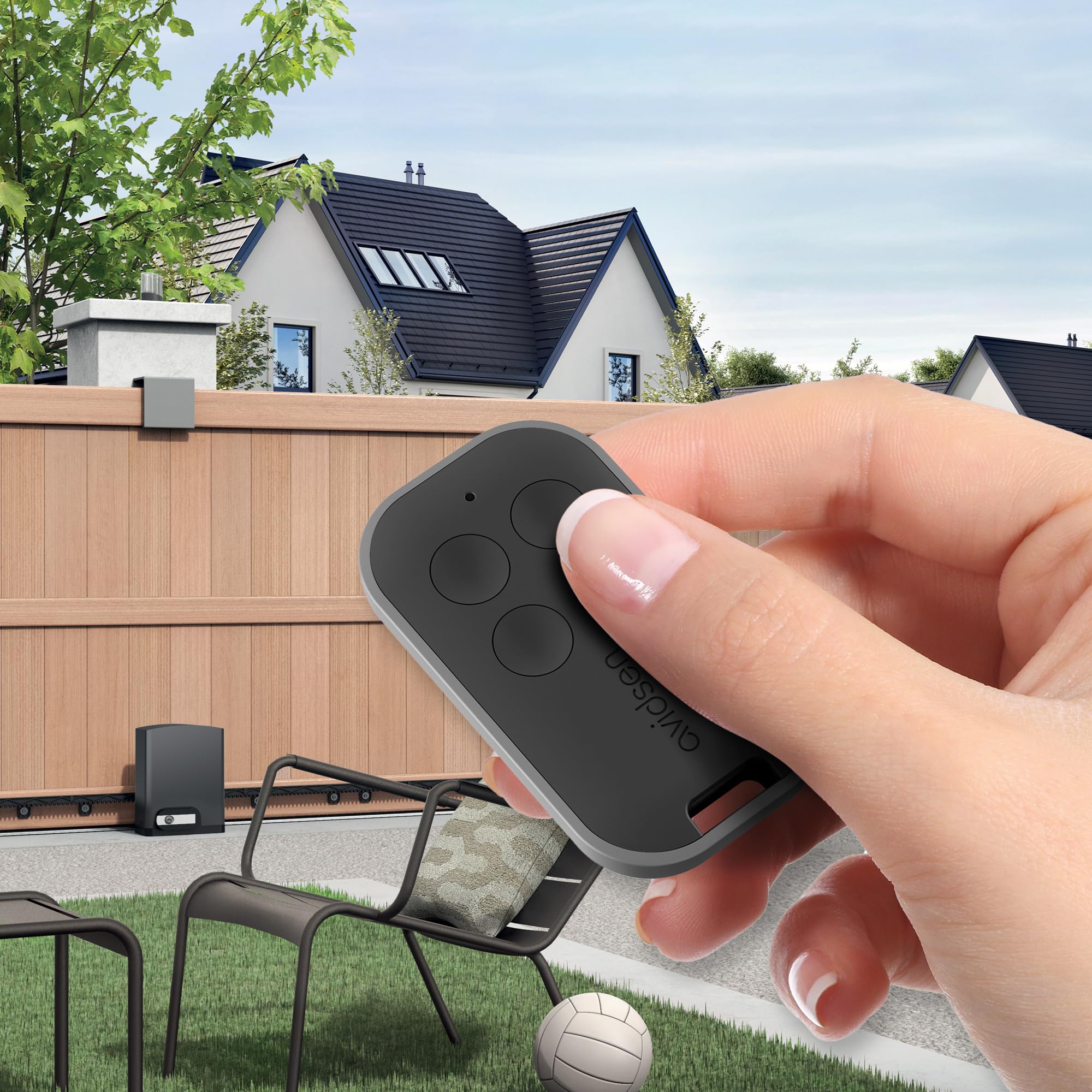 Avidsen Orea Connect Motor para Portón Corredizo WiFi — 4m Cremallera, 2 Mandos, Fotocélulas, HomeGate Integrado, Batería de Reserva Opcional, Arranque Progresivo