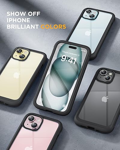 Miniatura 433 de Miracase Glass Series - Funda magnética para iPhone 15, compatible con MagSafe, de cuerpo completo, protector de pantalla de vidrio 9H integrado