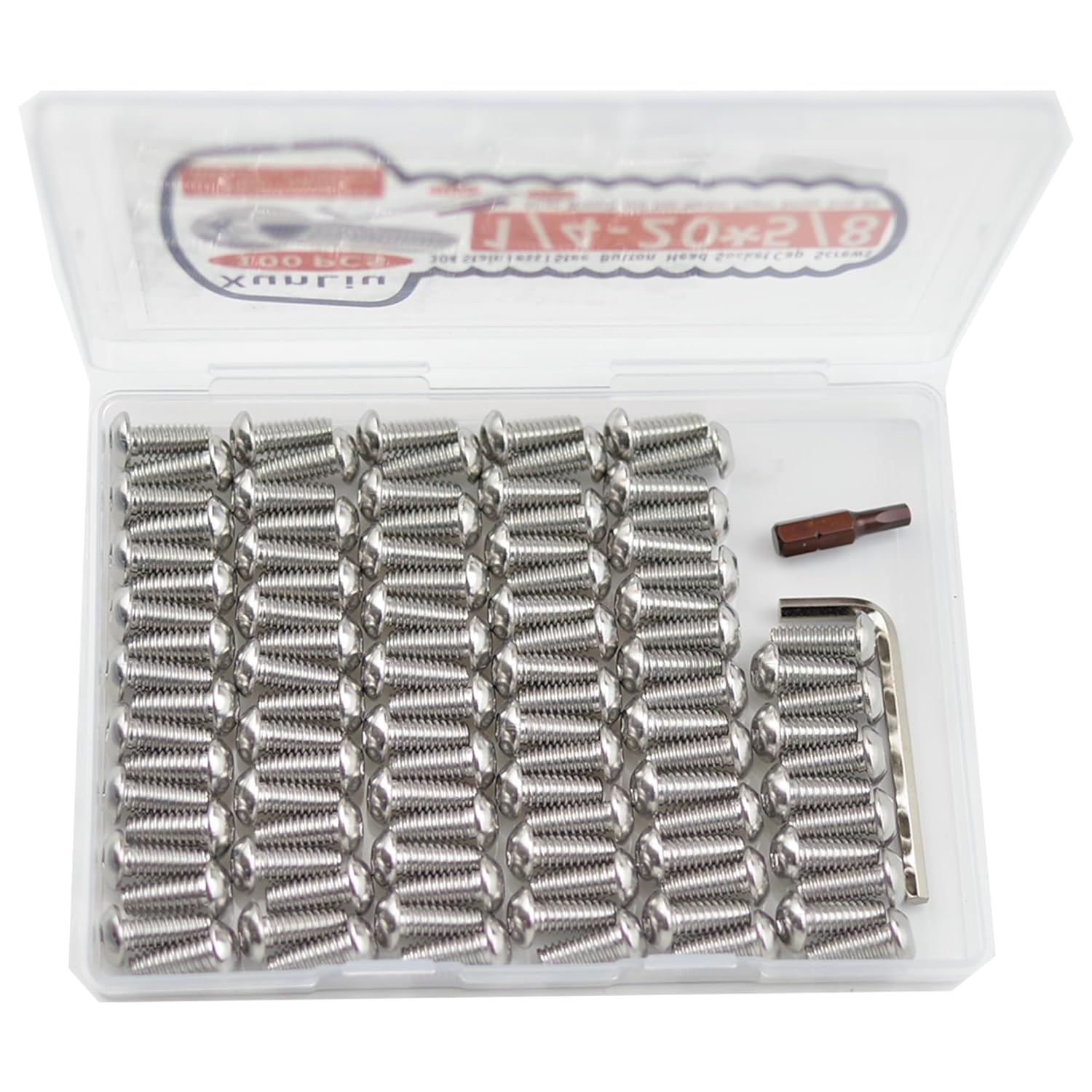 1/4-20X1 Button Head Socket Cap Screws, 304 Stainless Steel (Pack of 50) – for Low-Stress Decorative Fastening on Motorcycle Parts, Solar Panel, Electronics Chassis,Wooden Furniture