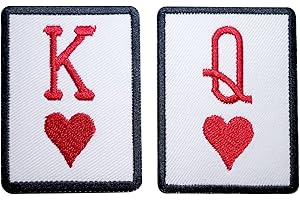 Charming Matching King and Queen of Heart Iron on Patches