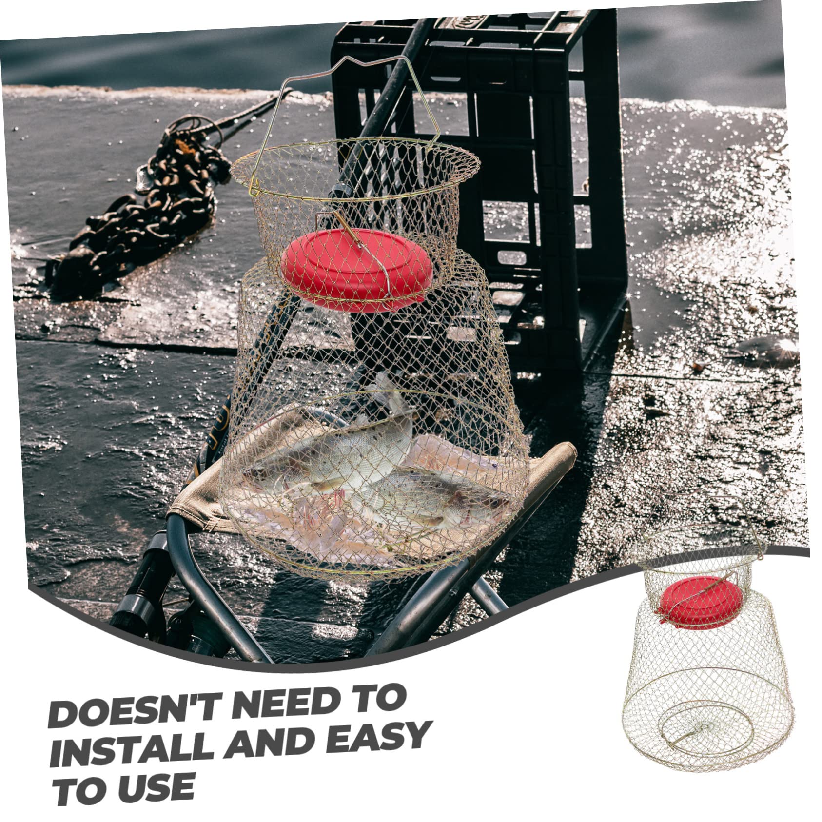 HANABASS Cesto Di Pesce Rete Da Pesca Rete Galleggiante Da Pesca Tubo Rete Da Pesca Esche Da Pesca Cattura Del Pesce Netto Cestino Da Pesca Per I Pesci Rete Da Pesca Gamberetti D'Acqua
