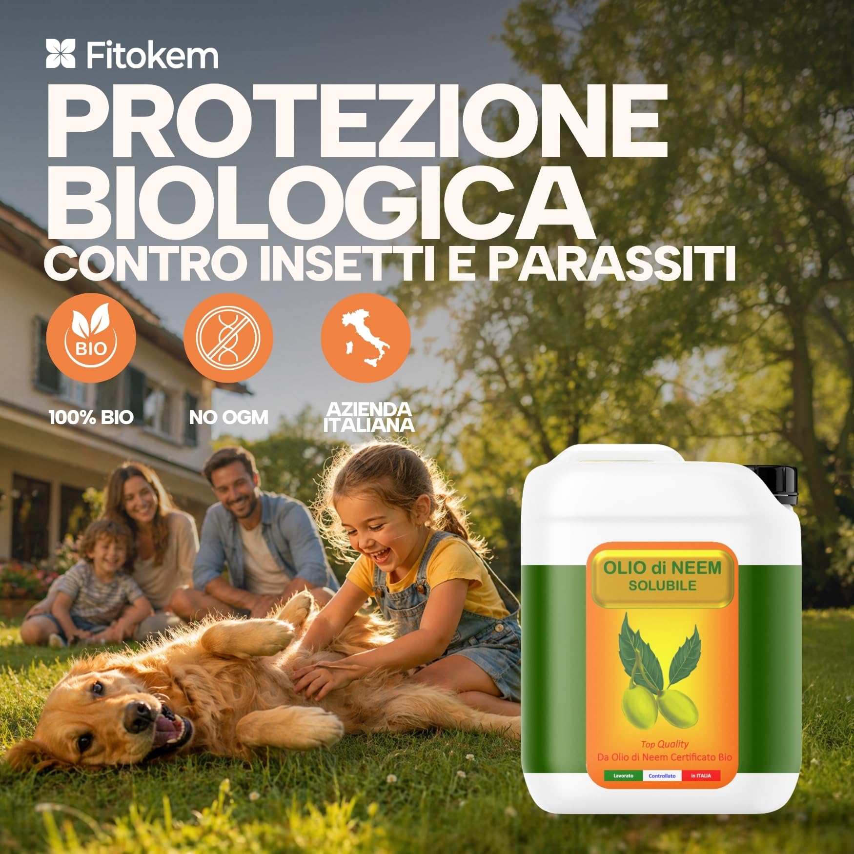 Solubile Olio di Neem, Argan Italia, idrosolubile, solubile in acqua 10 Litri (2x5Lt) - piante, ambienti, giardino, animali, insetti