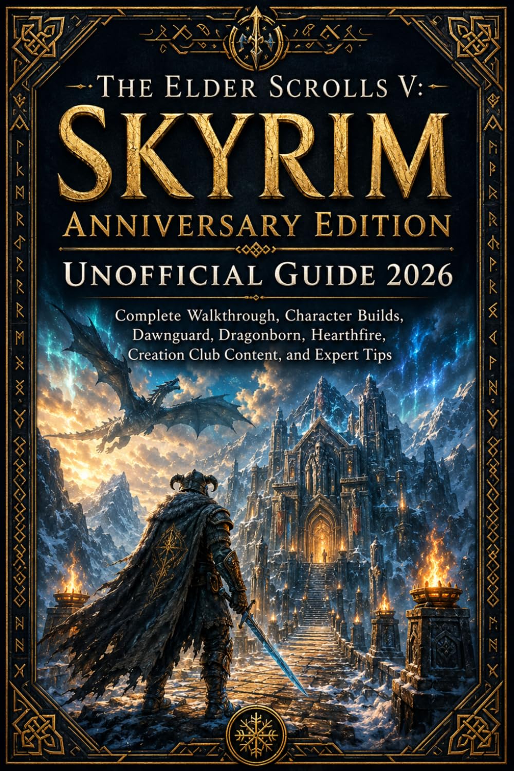 The Elder Scrolls V: Skyrim Anniversary Edition Unofficial Guide 2026: Complete Walkthrough, Character Builds, Dawnguard, Dragonborn, Hearthfire, Creation Club Content, and Expert Tips