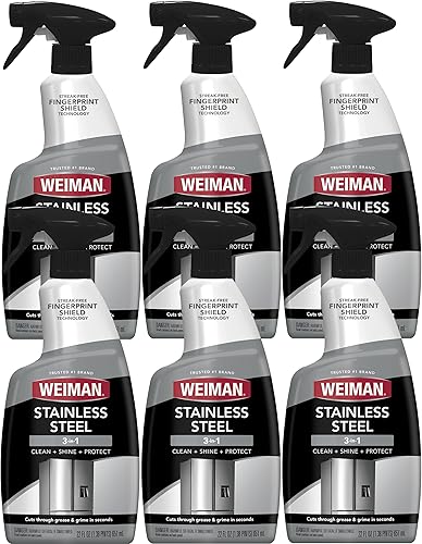 Miniatura 15 de Weiman Limpiador y pulidor de acero inoxidable, paquete de 2, elimina huellas dactilares, residuos, marcas de agua y grasa de electrodomésticos