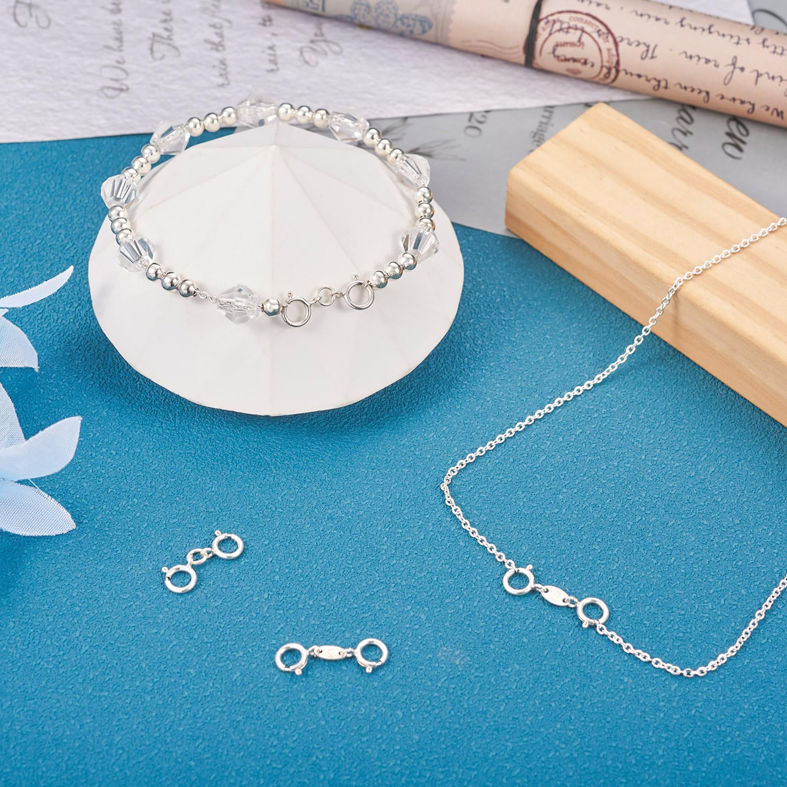 Amazon.com: Pandahall 925 Sterling Silver Spring Ring Clasps