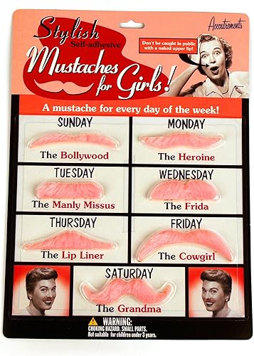 Accoutrements Bigotes elegantes para niñas, rosa