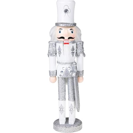 Amazon.com: Clever Creations Silver Soldier 12 Inch Traditional Wooden ...