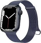 ORRLBB Compatible avec Apple Watch Strap Series Ultra SE 11 10 9 8 7 6 5 4 3 2 1, Bandes magnétiques en acier inoxydable pour iWatch 49mm 46mm 45mm 44mm 42mm 41mm 40mm 38mm, Bracelet en métal réglable Femmes Hommes