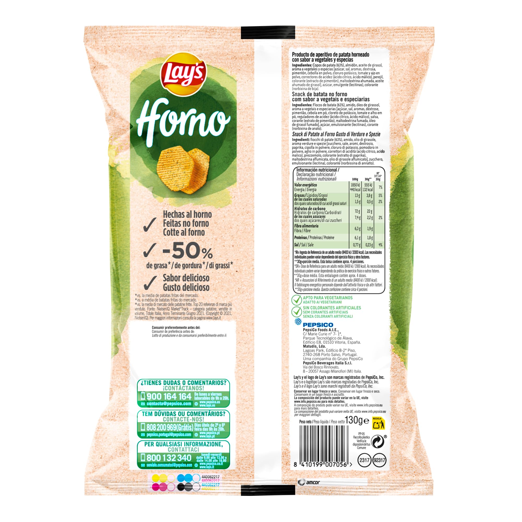 Lay's Horno Campesinas - Patatas Fritas, 130 g
