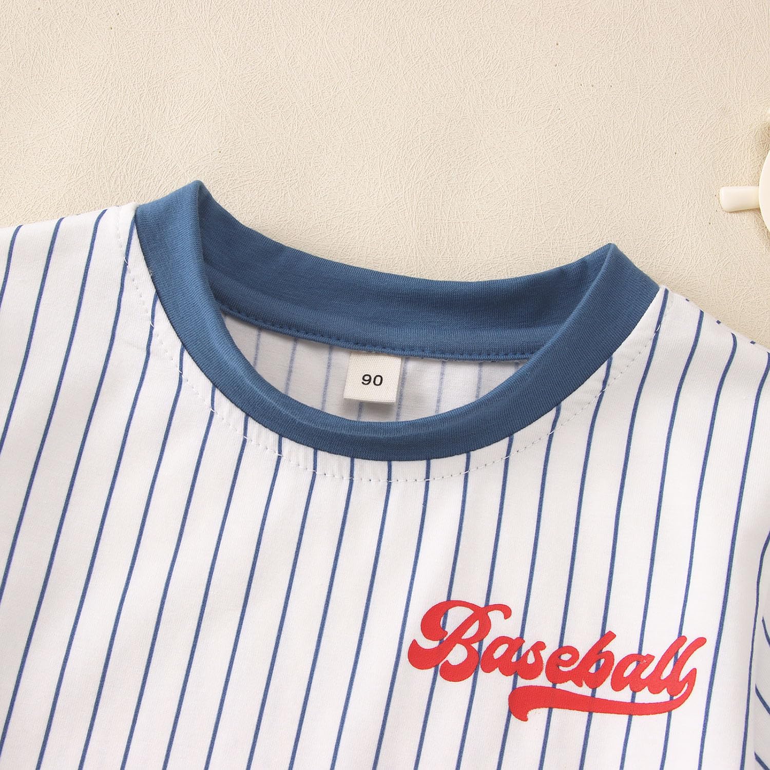SOFEON Baseball Shirts for Toddler Boys Stripe Baseball Graphic Letter T-Shirt Funny Game Day Short Sleeve Summer Tees Tops - Image 7