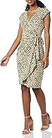 Amazon Essentials Women's Classic Cap Sleeve Wrap Dress - Flattering Fit, Plus Size Available