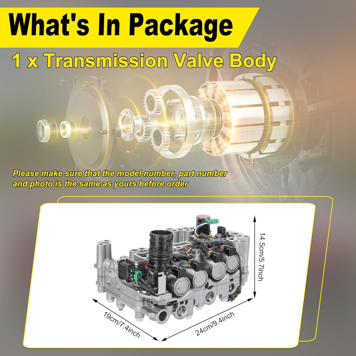 JF015E RE0F11A Transmission Valve Body W/Solenoids Compatible with Nis san Versa 2014up