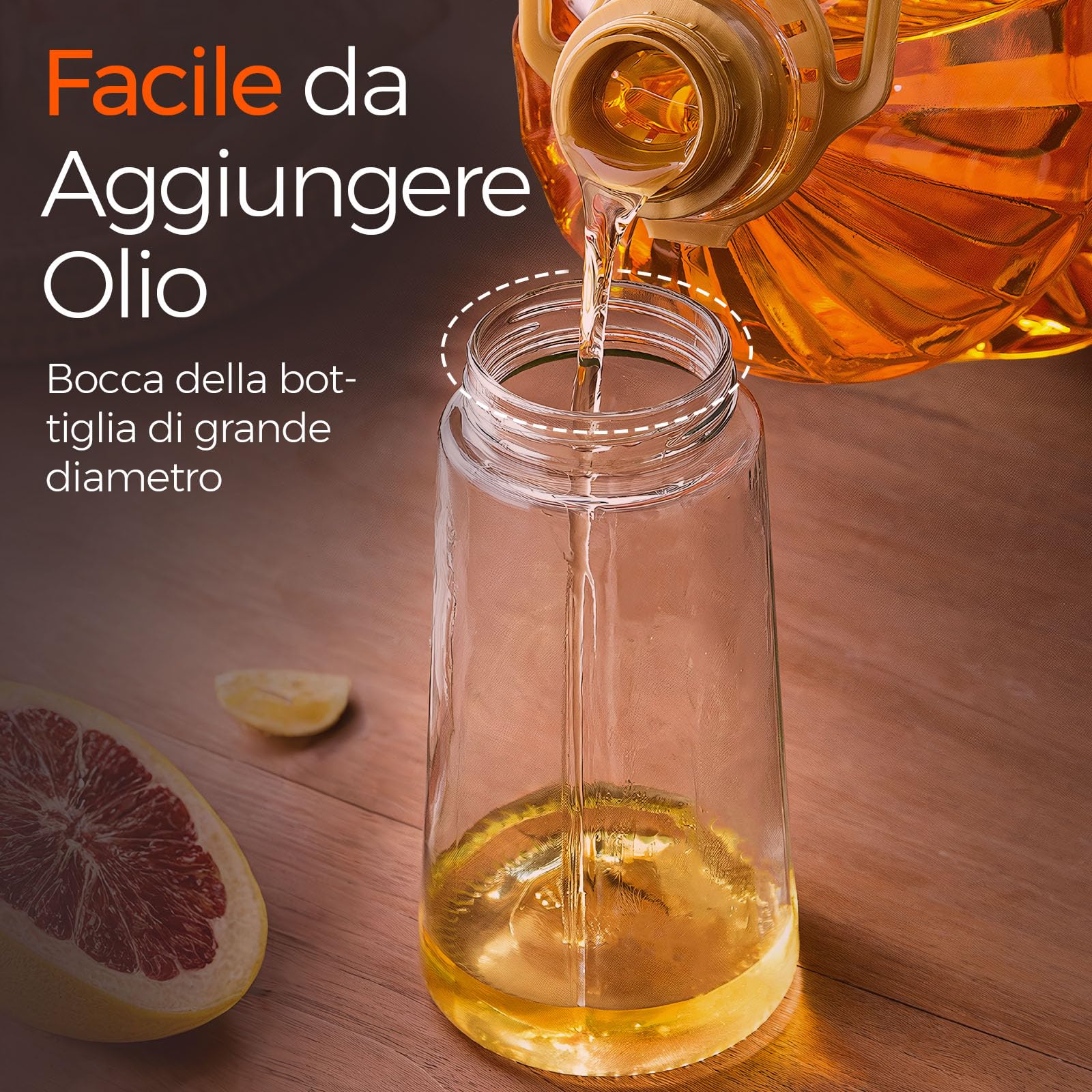 YARRAMATE Spruzzino Olio per Friggitrice Aria 2 in 1, 470 ml Dosatore Bottiglia e Oliera Spray da Cucina, Accessori Nebulizzatore per Alimenti e Spruzzatore (Nero)