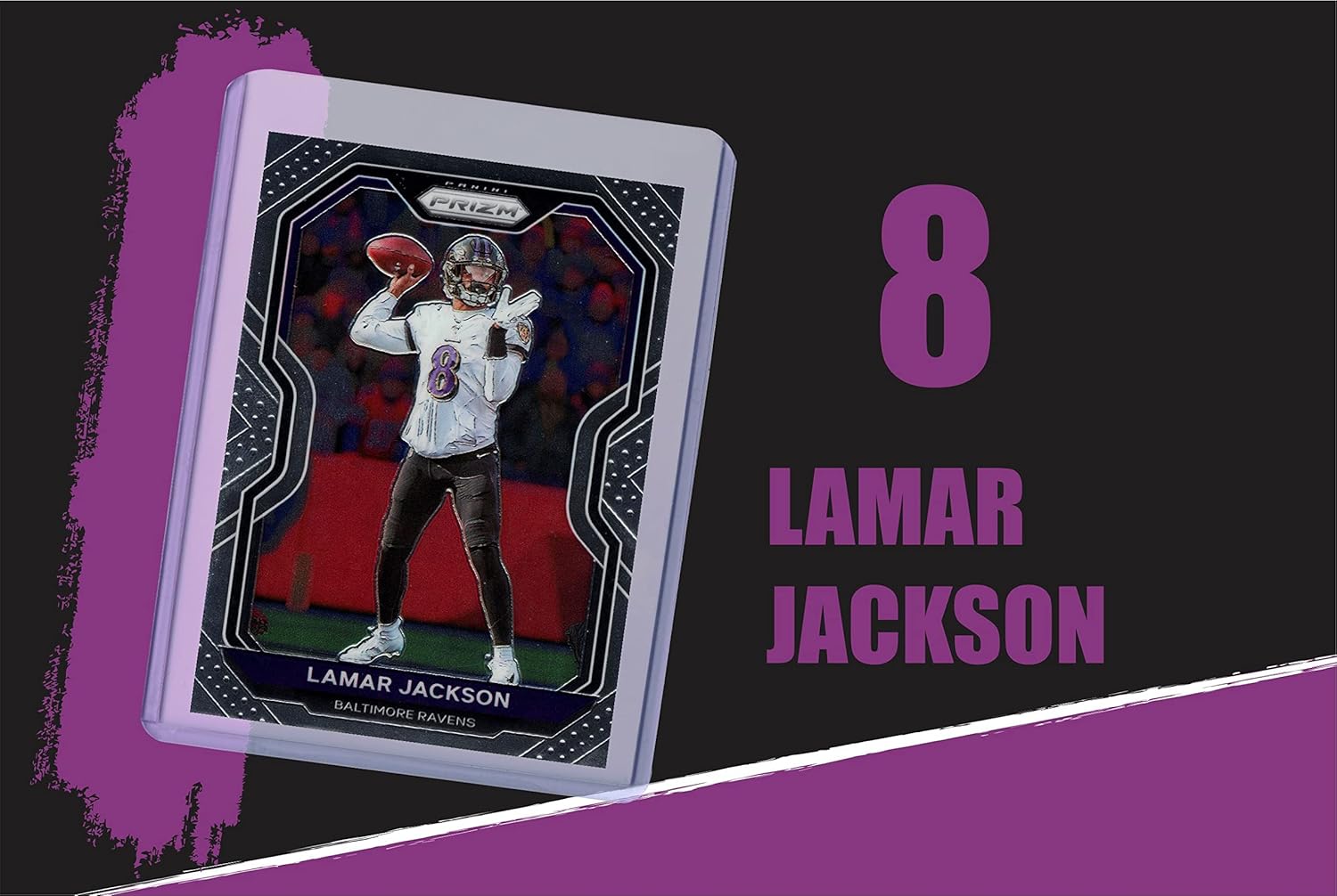 Lamar Jackson Football Cards (5) Assorted Bundle - Baltimore Ravens Trading Card Gift Set
