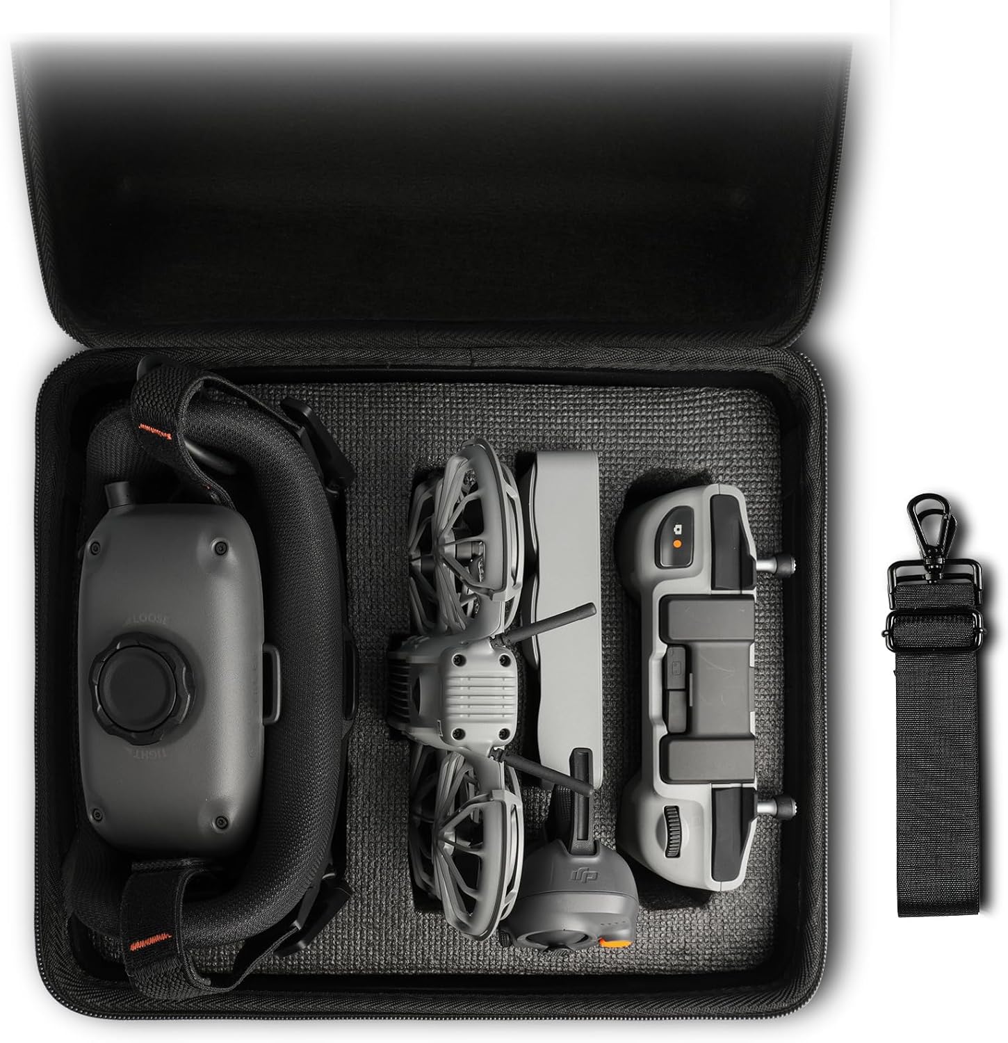 GAGITERVR Hard Carrying Case Compatible with DJI Neo 2 Motion Fly More Combo , Travel Bag for Aircraft, Goggle N3, RC Motion 3, RC N3 Remote Controllers, Charging Hub, 3 Batteries and Accessories, Blacks