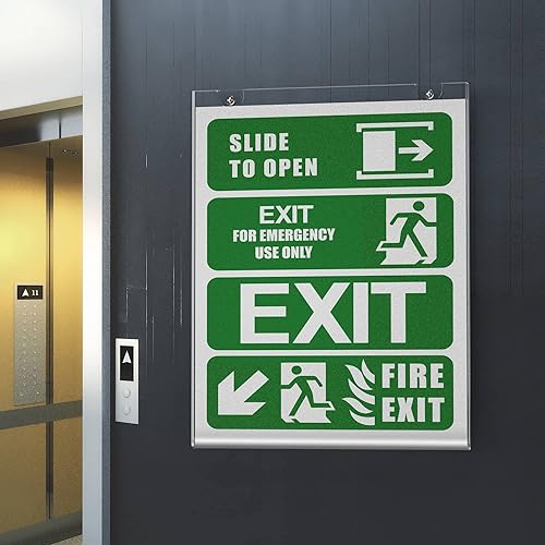 Miniatura 5 de Relx Soporte acrílico para letreros de 8.5 x 11 pulgadas, soporte de exhibición de acrílico con tornillos y cinta 3M, marcos transparentes de