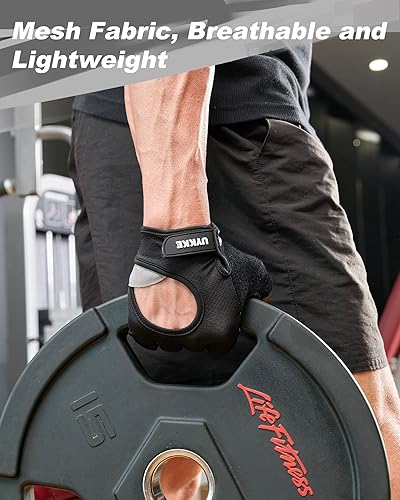Miniatura 7 de UYKKE Workout Gloves for Men and Women, Exercise Gloves for Weight Lifting, Cycling, Gym, Training, Breathable and Snug Fit