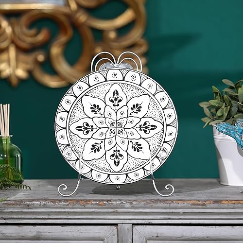 Miniatura 44 de Caballete negro de 16 "H, exhibición del soporte de la placa del metal, marco resistente de la pintura de la imagen, soporte del libro del metal