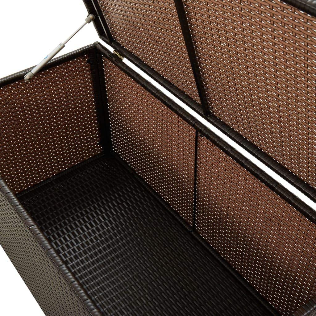Festnight Baule da Giardino per Esterno Impermeabile in Rattan Nero/Marrone,Cassapanca Contenitore da Giardino per Esterno Impermeabile in Rattan,Cassapanca Contenitore Esterno,100 x 50 x 50 cm,Nero