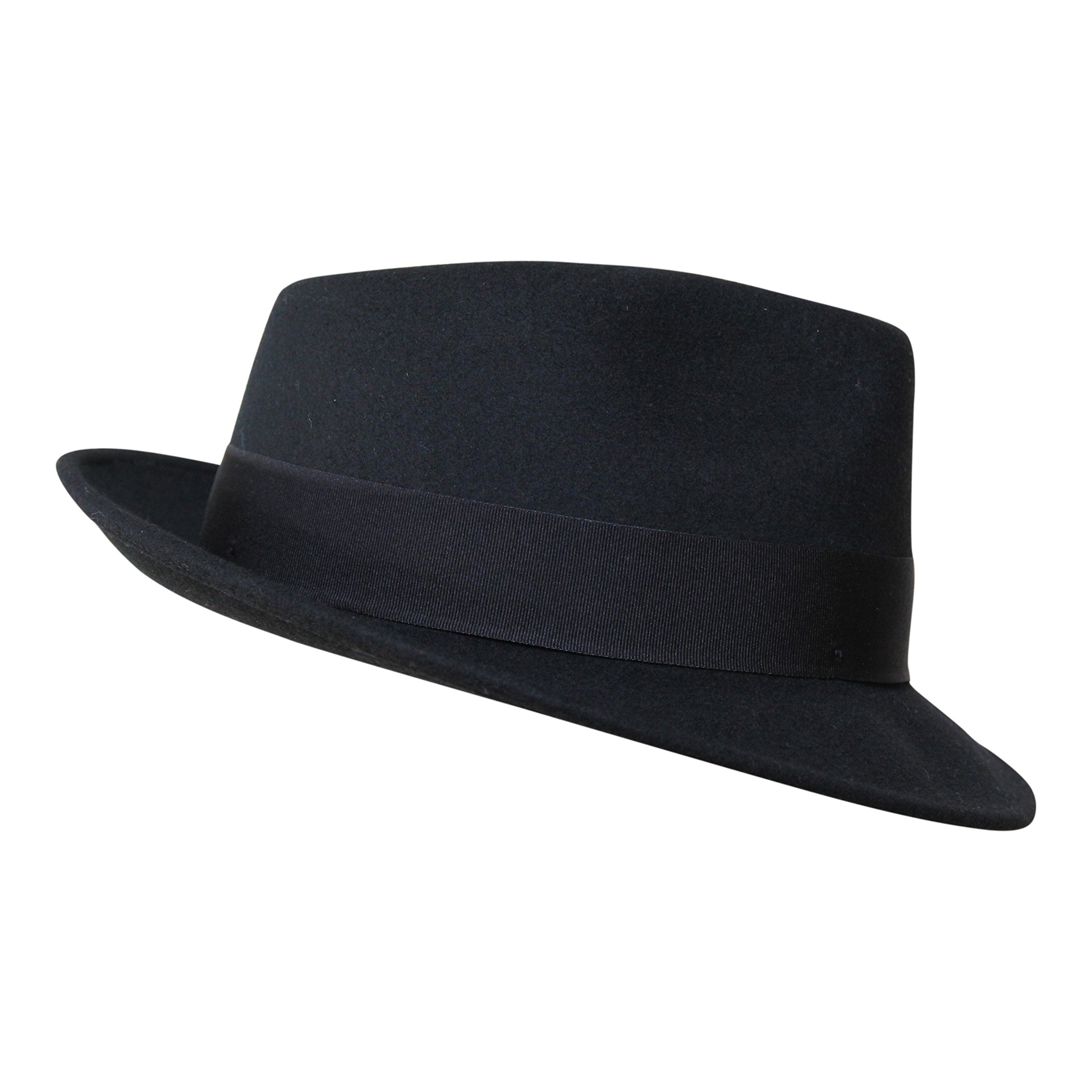 Borges & Scott B&S Premium Doyle- Cappello a Goccia Fedora-100% Feltro di Lana- Ripiegabile in Viaggio- Impermeabile