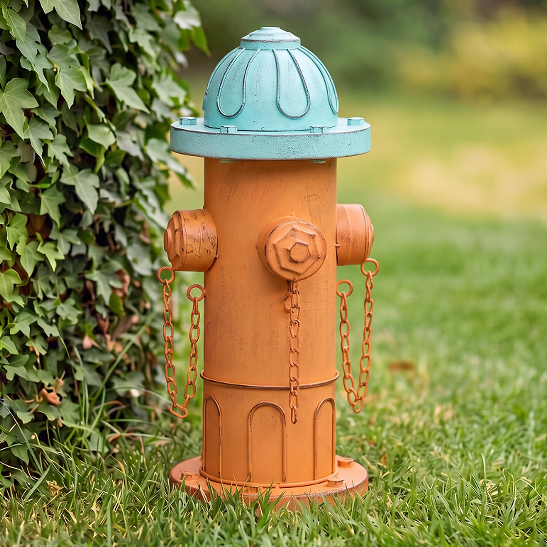 16" H Metal Fire Hydrant for Dogs to Pee On, Vintage Dog Fire Hydrant Post
