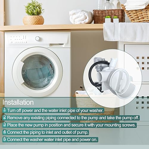 Miniatura 3 de WFMC6400UC WFMC5301UC WFMC4300UC Bomba de drenaje para lavadora Bosch WFMC530CUC WFMC530SUC WFMC544SUC WFMC5801UC WFMC6401UC WFMC640SUC WFMC8400UC