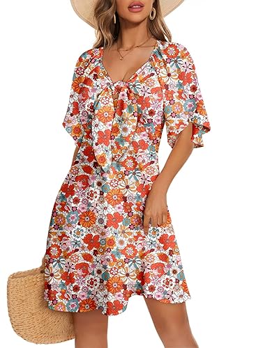 Dokotoo Womens Dresses 2026 Spring Summer Deep V Neck Elegant