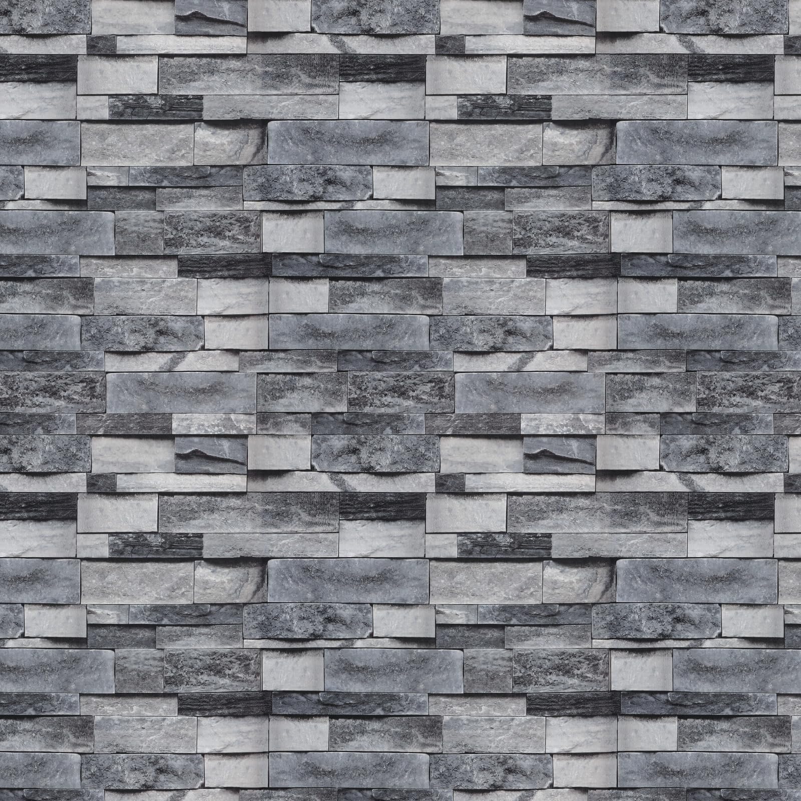 Timeet Grey Brick Wallpaper Peel and Stick Stone Wall Paper 17.7”X 118”Self Adhesive Removable Vintage Brick Contact Paper Faux Textured Wallpaper Home Decoration