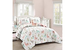 Lush Decor Southwest Llama Cactus Quilt Set