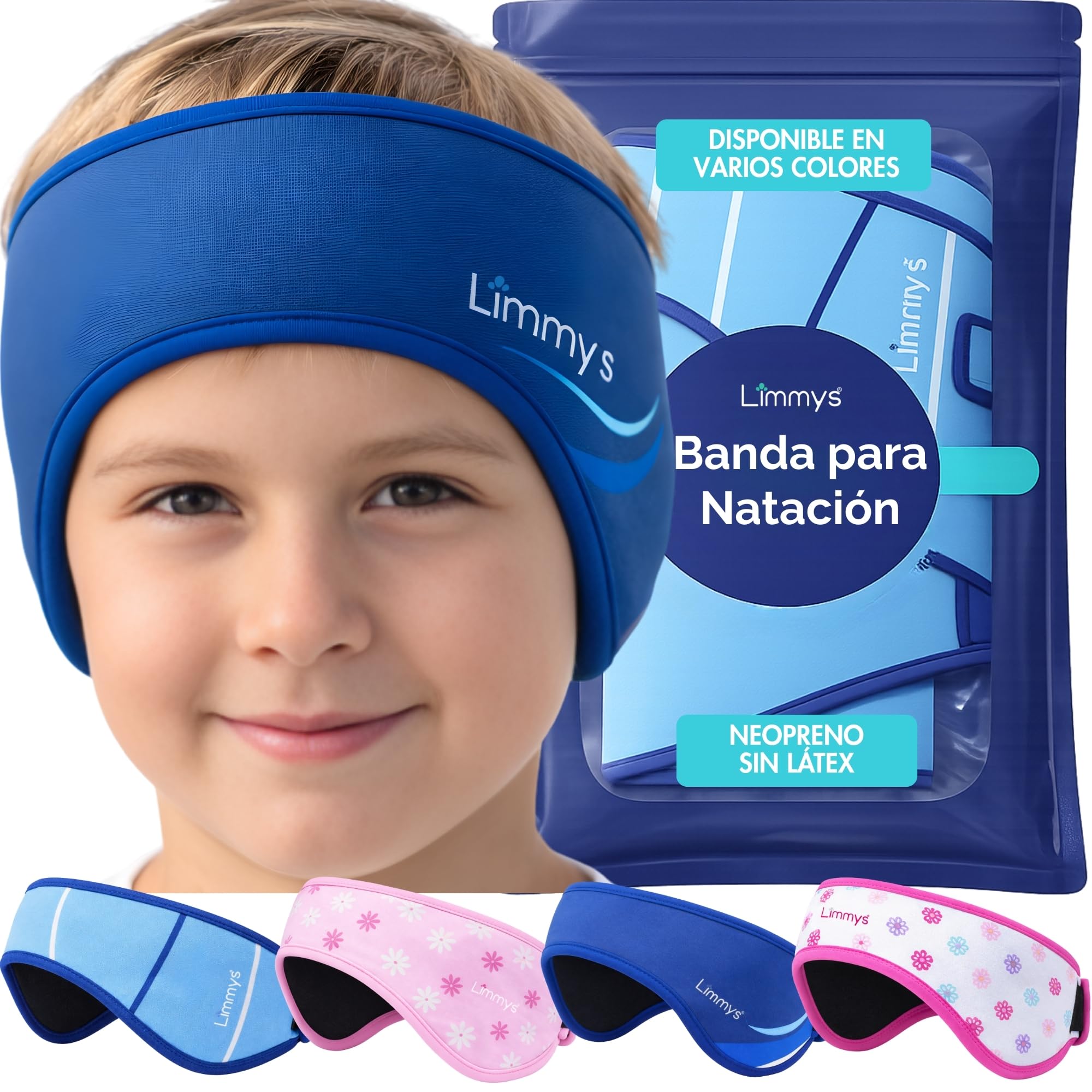 Limmys Banda de Natación para Niños y Adultos - Neopreno Elástico Reforzado, Sin Látex, Antideslizante
