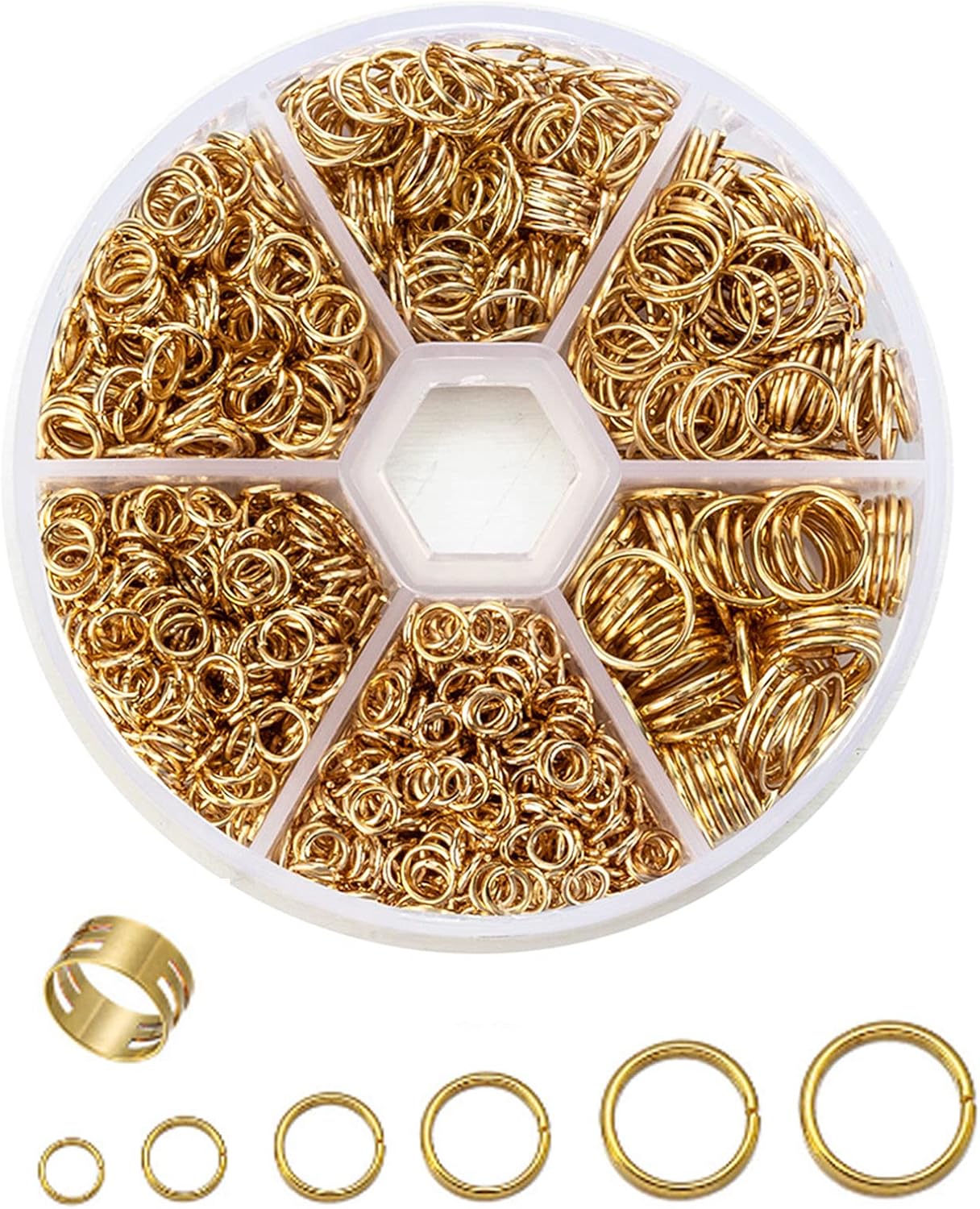 1400 Pcs Metal Open Jump Rings, Gold Open Jump Rings