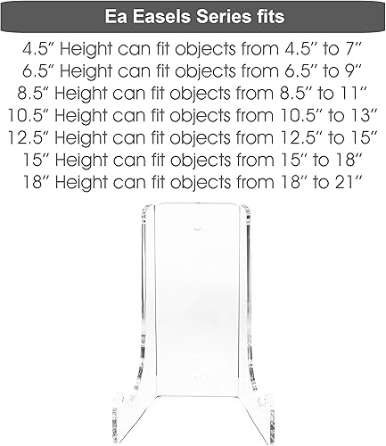 Miniatura 5 de Clear Choice Soporte de caballete acrílico de doble curva, 6.5 pulgadas de alto 316 pulgadas de grosor, tablero de mesa o montaje en pared,