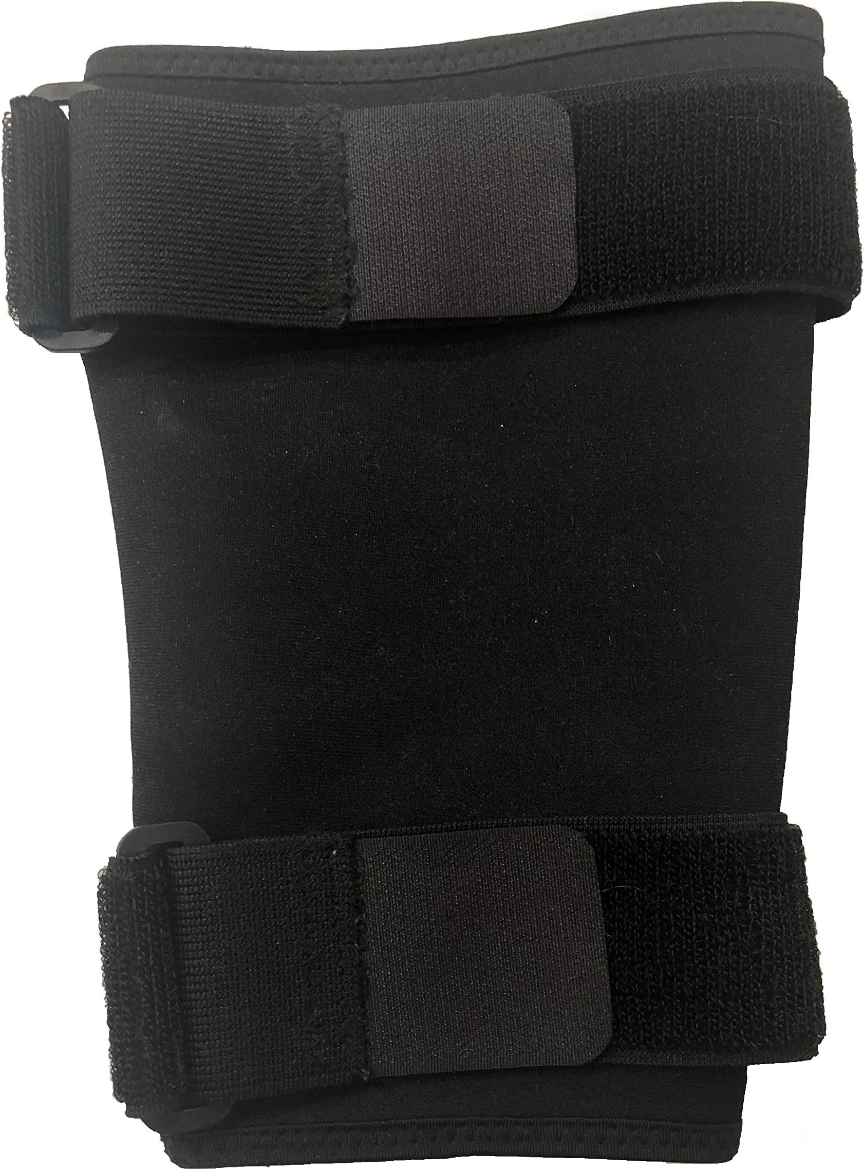 Ankle Monitor Bracelet Cover for SCRAM, Alcohol Monitor, House Arrest, Other Offenders - Black Neoprene, Adjustable Hook and Loop Straps