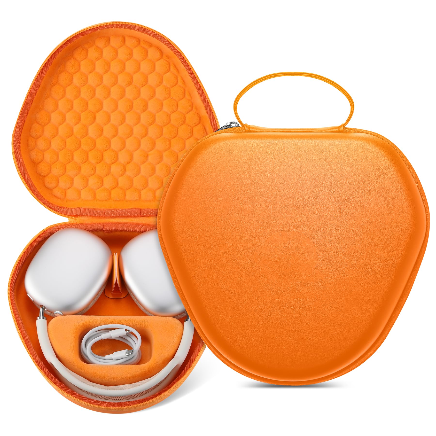 Maxjoy for Airpods Max Case, Smart Case Supports Sleep Mode, Hard Organizer Portable Travel Carrying Cover Storage Bag for Apple AirPods Max Headphone