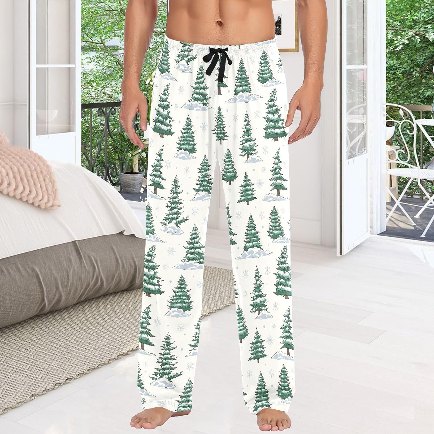 Men's Pajama Pants Funny Pajama Sleep & Lounge PJ Bottoms Warm Sleepwear with Drawstring Pockets S-XXL - Image 4