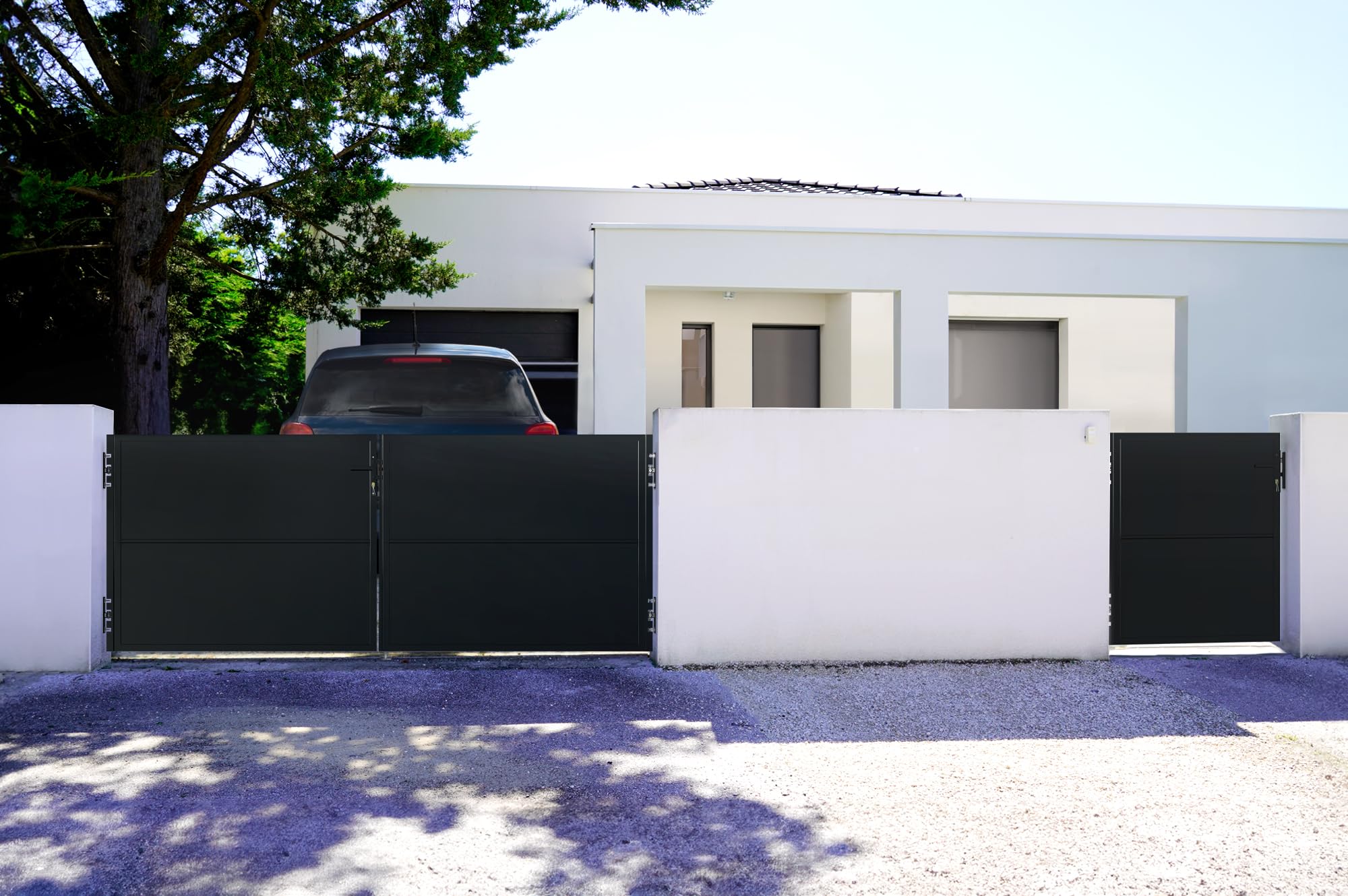 Portillon acier 1M NALI H.120cm Noir mat