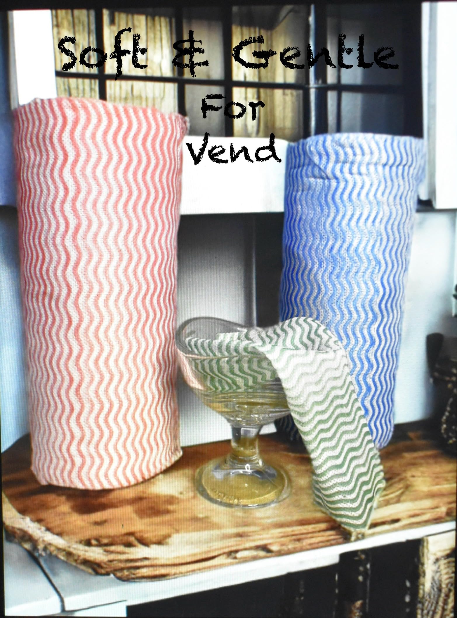 VEND Non Woven Reusable Kitchen Towel Roll - Pack of 2 (80 Pulls Per Roll, 160 Sheets)