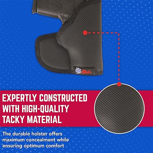 Miniatura 5 de DESANTIS The Nemesis - Funda de bolsillo ambidiestro negro Kahr PM9, PM40, MK9, MK40, nailon grande