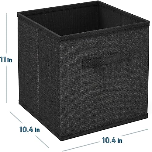 Miniatura 3 de Nestl Contenedores de almacenamiento de cubos, contenedores organizadores plegables de 9 cubos, cubos de almacenamiento de tela, cesta de