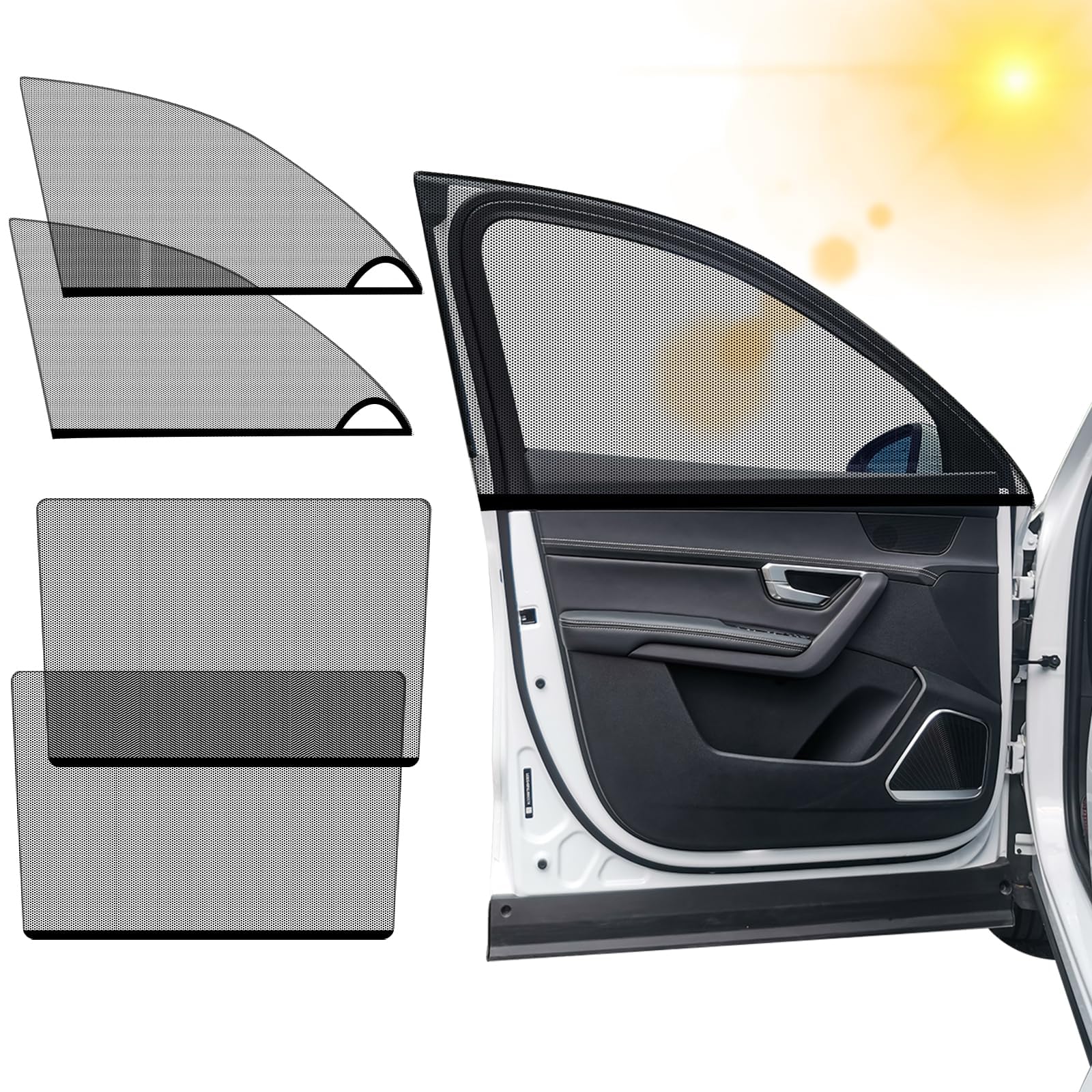 ONEMAJI 4Pcs Car Window Shades,for OPEL GRANDLAND EV (Elektro) ab 2025, Car Window Curtains High Elastic Car Shades for Full Window Covers