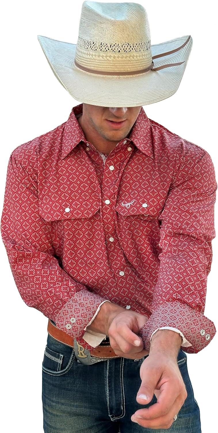 Drover Cowboy Threads Men's Long Sleeve Cowboy Shirt, Signature Series Performance Vent Shirt