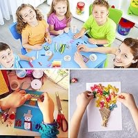 Vista 6 de UPINS 300 unidades de pegamento de puntos para globos, cinta adhesiva extraíble, 3 rollos de calcomanías de puntos de doble cara para decoración