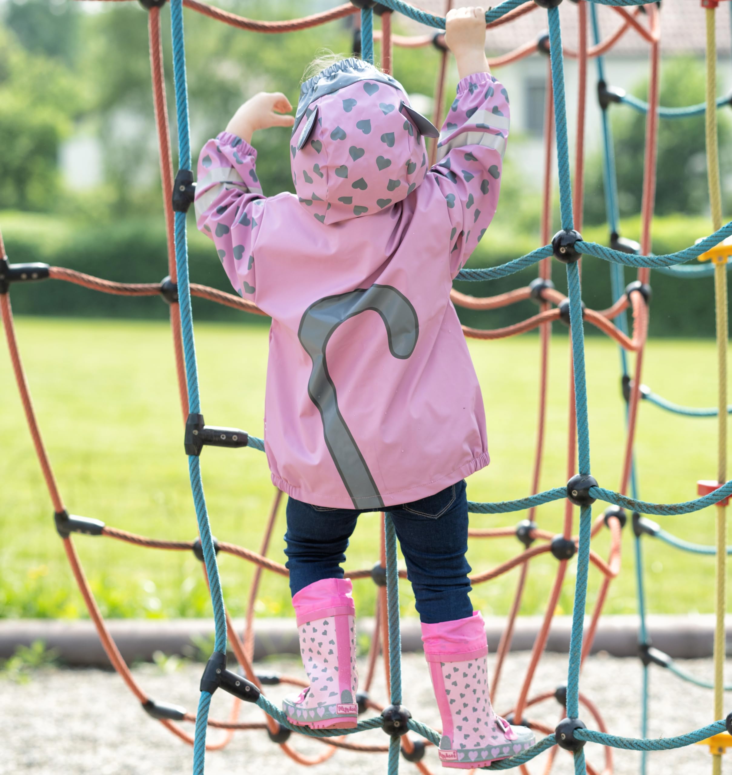 Playshoes Unisex dziecięca kurtka przeciwdeszczowa kot płaszcz przeciwdeszczowy różowy normalny