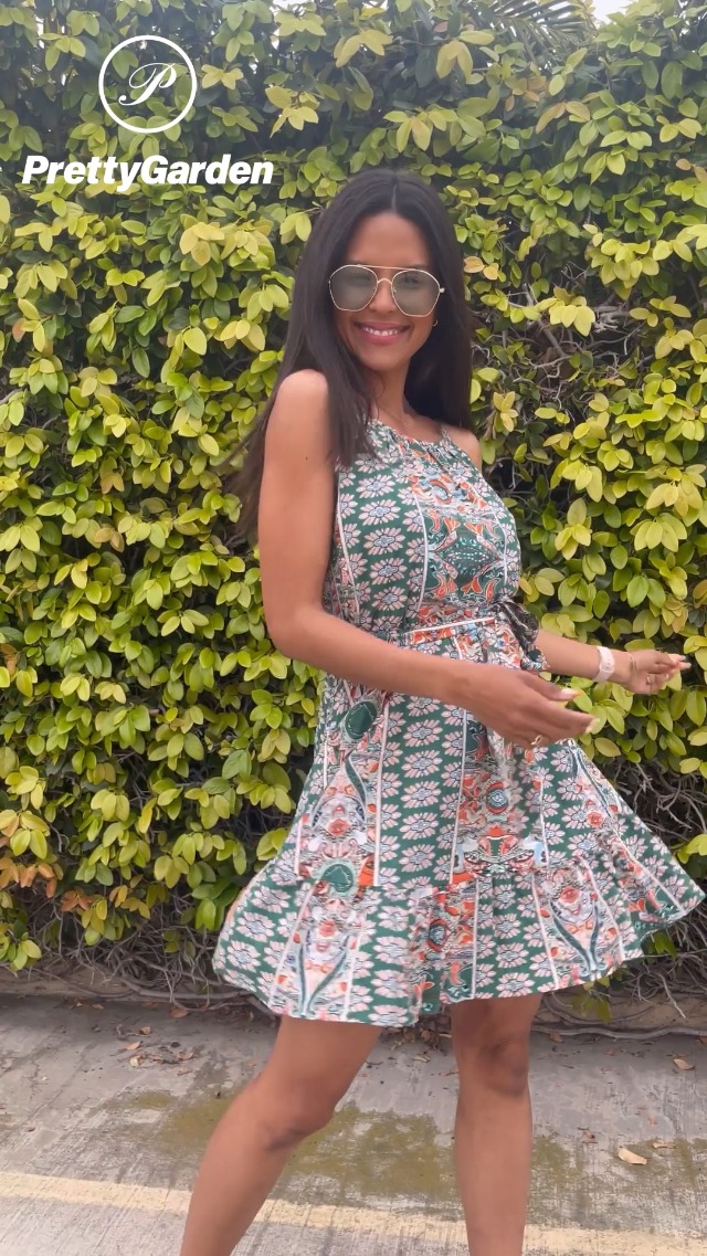 PRETTYGARDEN Short Summer Dresses for Women 2025 Casual Spaghetti